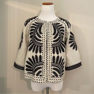 Elevenses Cropped Embroidered Jacket, Size M